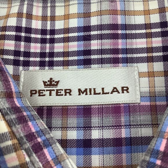 Peter Millar Mens Long‎ Sleeve Button Up Shirt Size Large - Picture 4 of 5